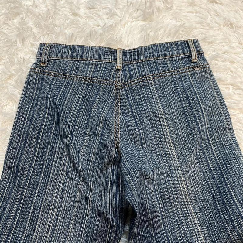 Vintage Y2K Low Rise Flare PARASUCO Jeans, 2000s Striped Low Rise Flared Jeans, Miss Me Jeans, Women's Bootcut Jeans, 2000s Jeans