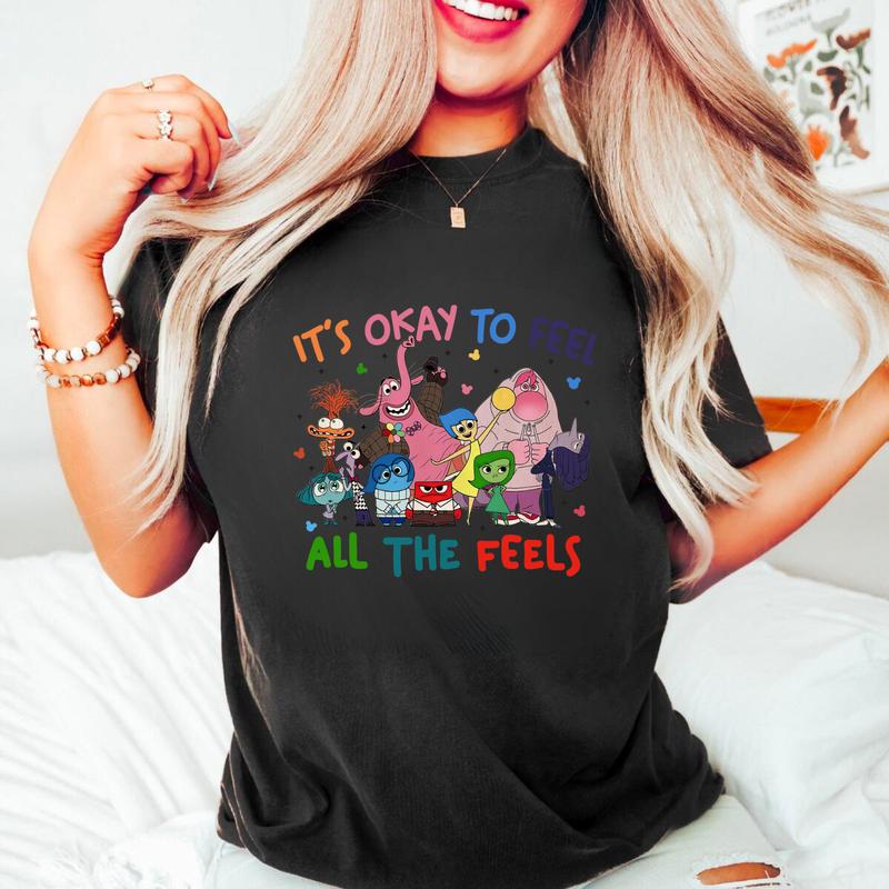 Today I Feel All The Feels Inside Out 2 Shirt sarcastic humor shirts T-Shirt Top Womenswear Underwear Lady Tshirt