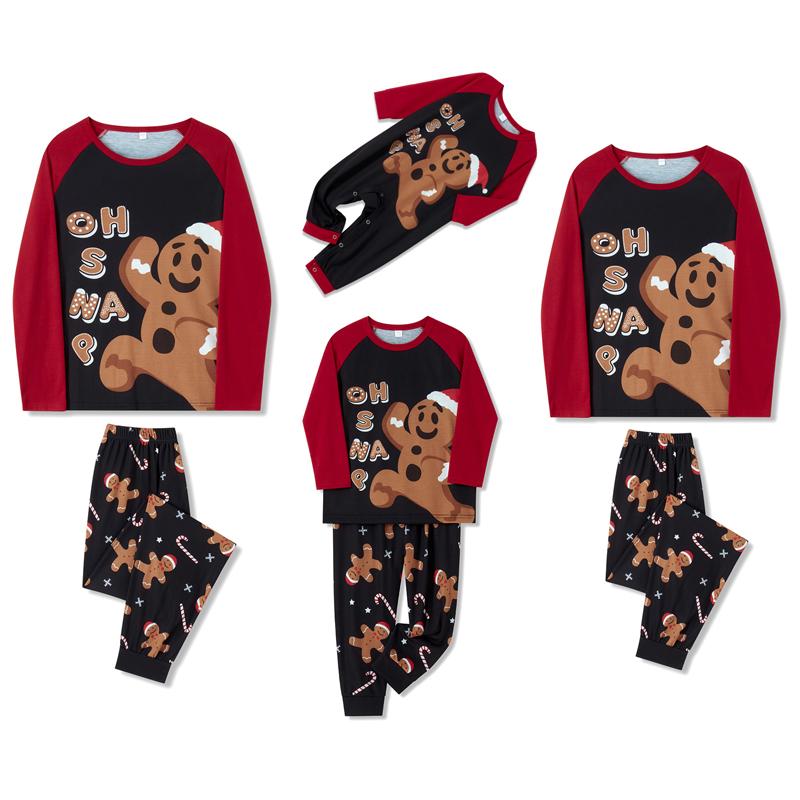 Gingerbread Man Print Christmas Pajamas for Family