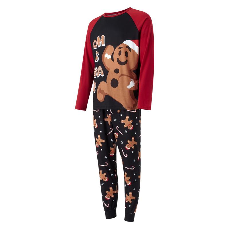 Gingerbread Man Print Christmas Pajamas for Family