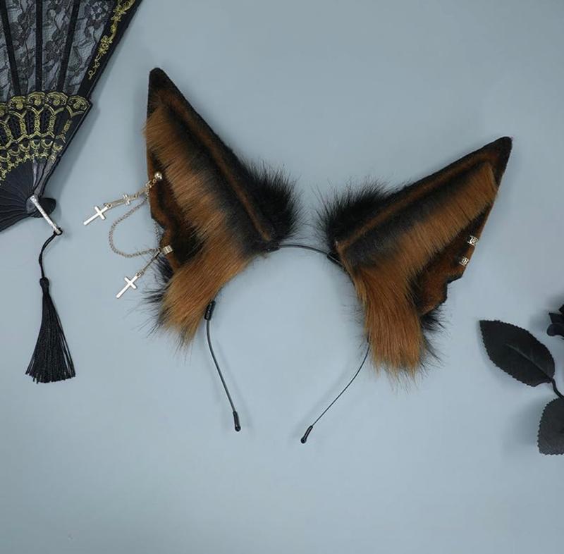 Faux Jackal Ear Heading Wolf Fox Cosplay Props Plush Hair Accessories Womenswear Clothes