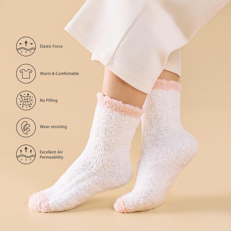 Fuzzy Socks for Women - 5 Pairs Fuzzy Socks Fluffy Socks Cozy Winter Socks for Women Soft Socks Warm Socks Slipper Socks