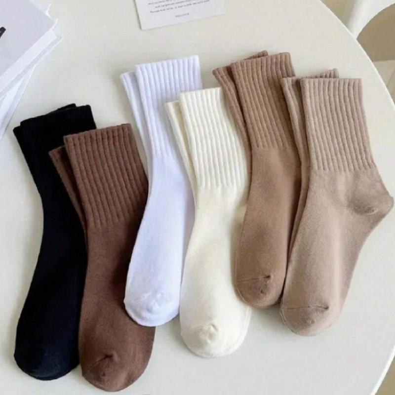 6pairs Set Sporty Trendy Long Tube Socks Crew Socks