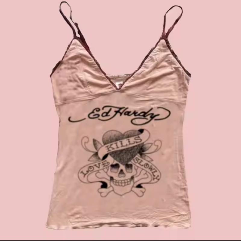 Ed Hardy Women's Tank - Womenswear- adjustable straps. One size fits all from S-L. Sleeveless