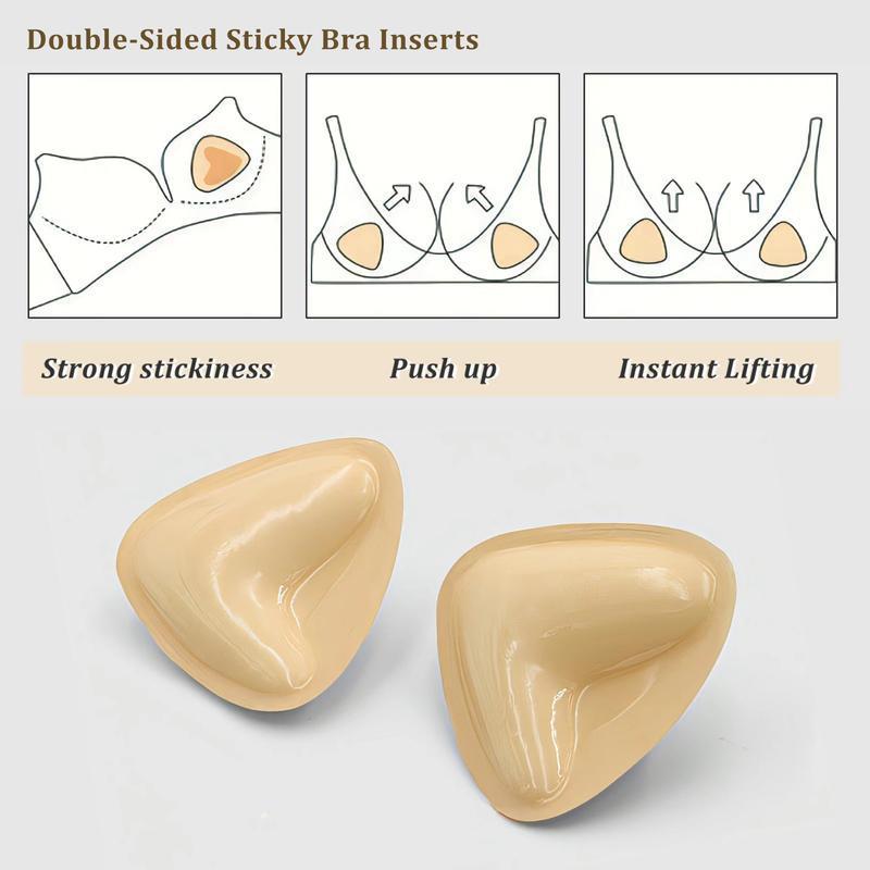 Double-Sided Sticky Bra Inserts Push up BreastEnhancers Pads Reusable Padded Ultra LiftInserts Adhesive Bra Pads Bikini WomenswearAccessories Strapless Underwear Lady WomenComfort Clothing Fitted v secret br a seamless nipcovers sticky boob Mini Rice