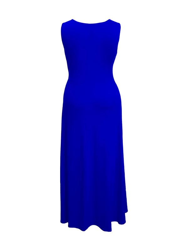  Twist Split Thigh Dress, Fashion Deep V Neck Sleeveless Maxi Dress, Birthday Dresses 2024, Ladies Summer Clothes for Party Dating Wear