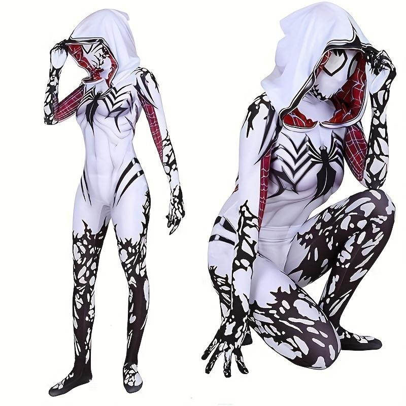 Spider-woman Gwen Stacy Anti-Venom Gwen Holiday Party Halloween Cosplay Costume, High elastic tights, Magic tights, Christmas, Halloween gifts