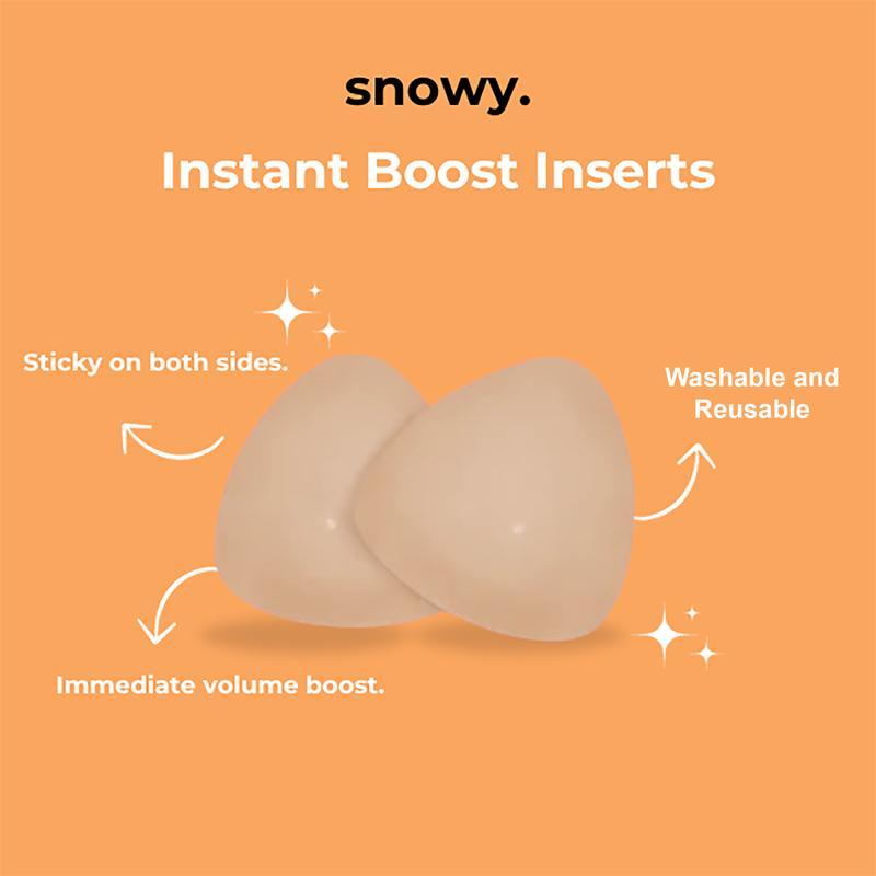 SNOWY Sticky Inserts - Instant Lift & Boost Sticky Bra Inserts, Washable & Reusable, Outfit Enhancer, Accessories, Womenswear Basic Minimalist Clothing Christmas gifts&Black Friday