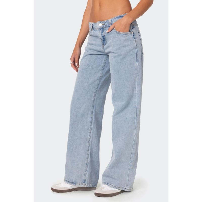 Raelynn Washed Low Rise Jeans