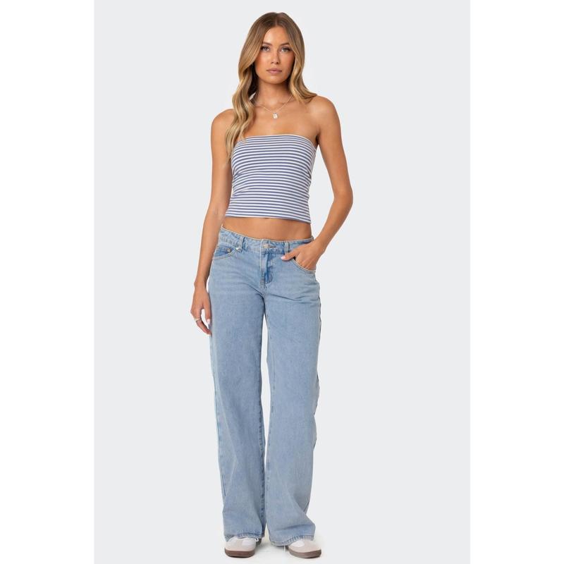 Raelynn Washed Low Rise Jeans