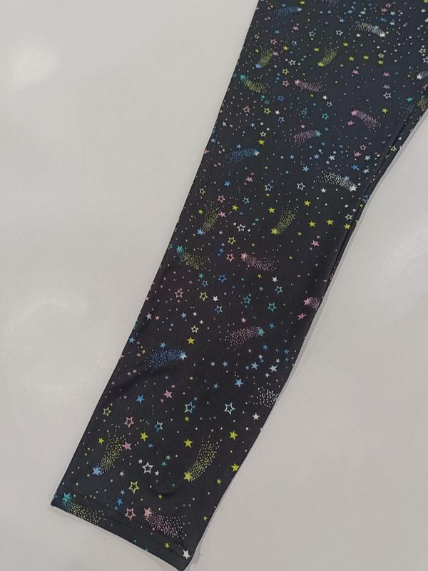  All Over Stars Print Leggings, Casual Comfy Elastic Waist Skinny Pants for Women, Women's Bottoms for Fall & Winter