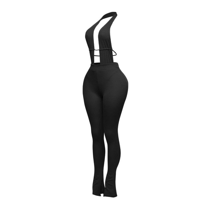 Halter open back bodysuit set Comfort Womenswear Comfort Womenswear