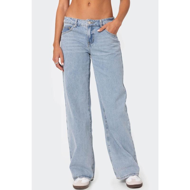 Raelynn Washed Low Rise Jeans