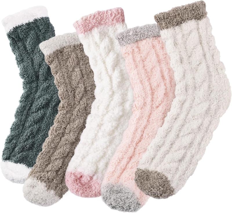 Fuzzy Socks for Women - 5 Pairs Fuzzy Socks Fluffy Socks Cozy Winter Socks for Women Soft Socks Warm Socks Slipper Socks