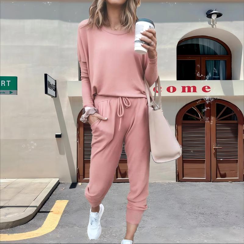 Autumn New Independent Women's Clothing Home Solid Color Casual Fashion