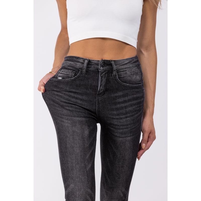 Lovervet Take Me Higher High-Rise Kick Flare Tummy Control Denim