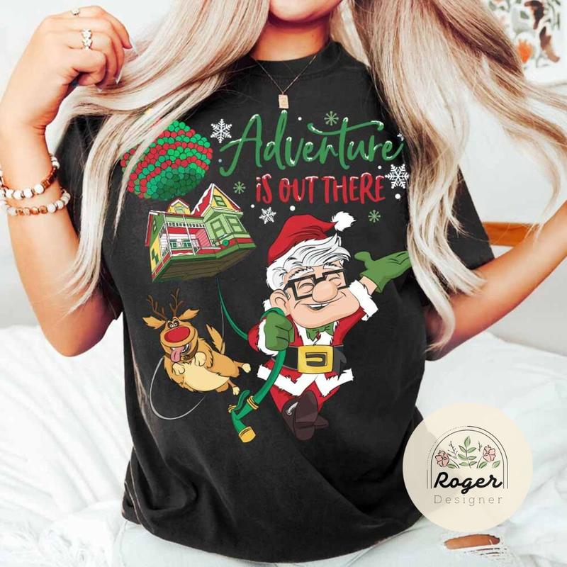 Adventure is out there Cartoon Up Christmas shirt, Carl Russel Balloon House Christmas shirt, Paradise Falls trip, Family shirt WJRP0