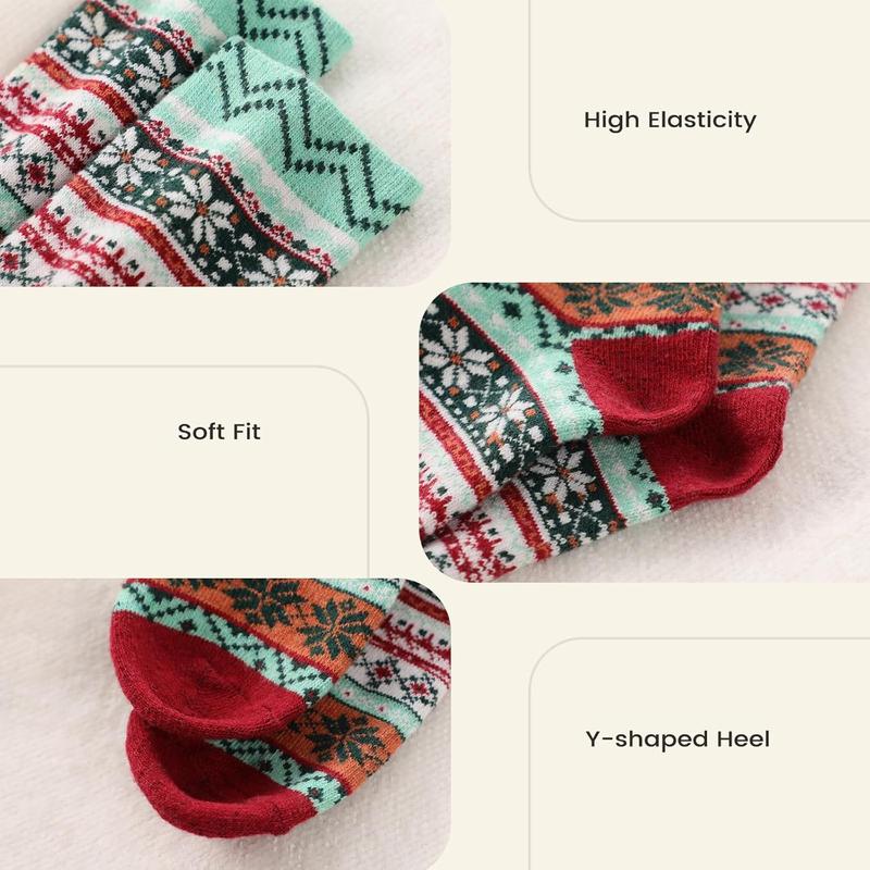 Socks 5 Pairs -  Socks for Women Boot Socks Soft Crew Socks Cozy Socks Warm Socks