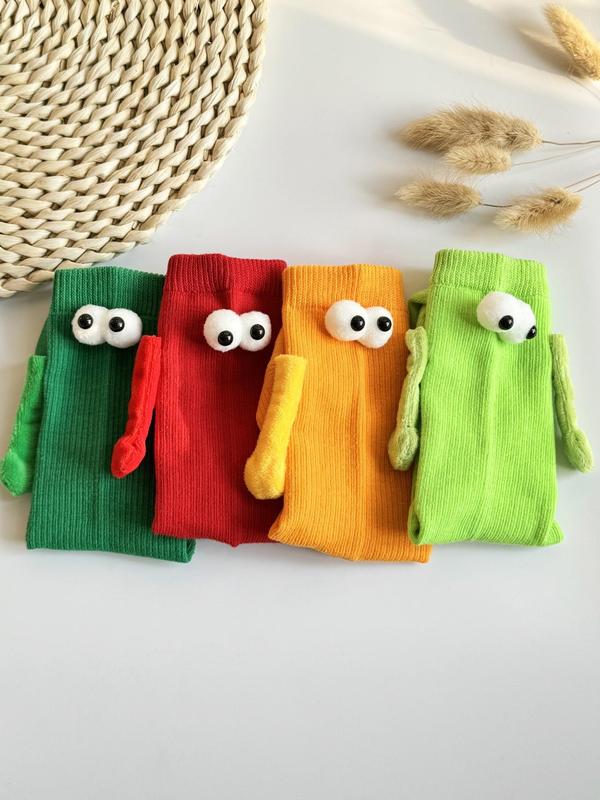 Unisex's Magnetic Hands Holding Crew Socks, Funny Comfy Stretchy Socks, Couple Socks for All Seasons