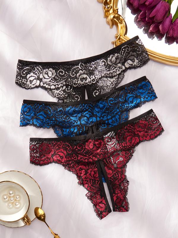 Women's Lace Panty, Soft Comfy Breathable Knicker for Daily Wear, Underwear for All Seasons