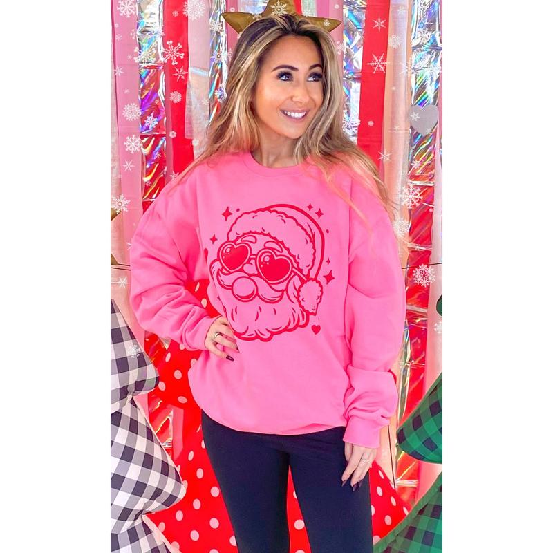 Magic Puff Bubble Gum Christmas Santa Graphic Sweatshirt