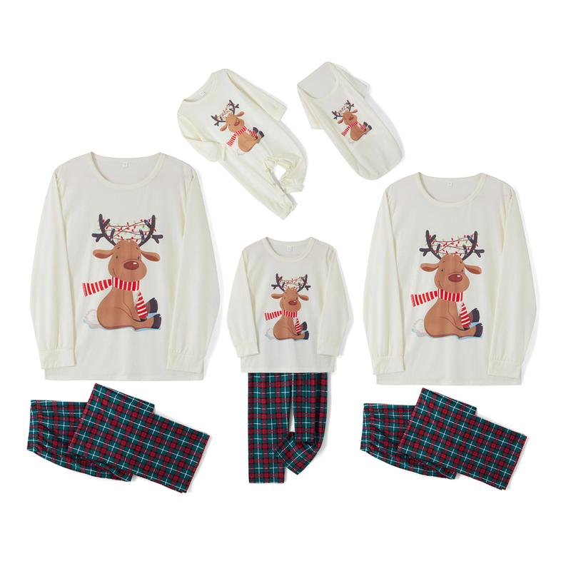 Calsunbaby Christmas Family Matching Pajama Sets Christmas Sleepwear Holiday PJS Sleepwear for Women Men Kid