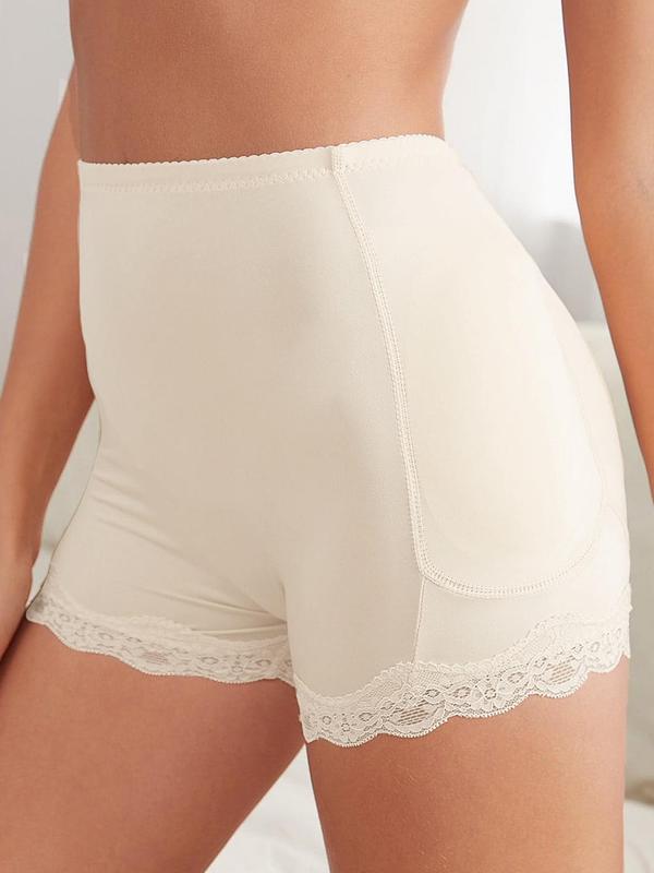 Women's Lace Trim Shapewear Bottom, Scrunch Butt Shapewear Shorts, Elastic Waist Butt Lifter Panties, Tummy Control Panties Underwear, Summer Wear 2024, Women's Lingerie & Underwear