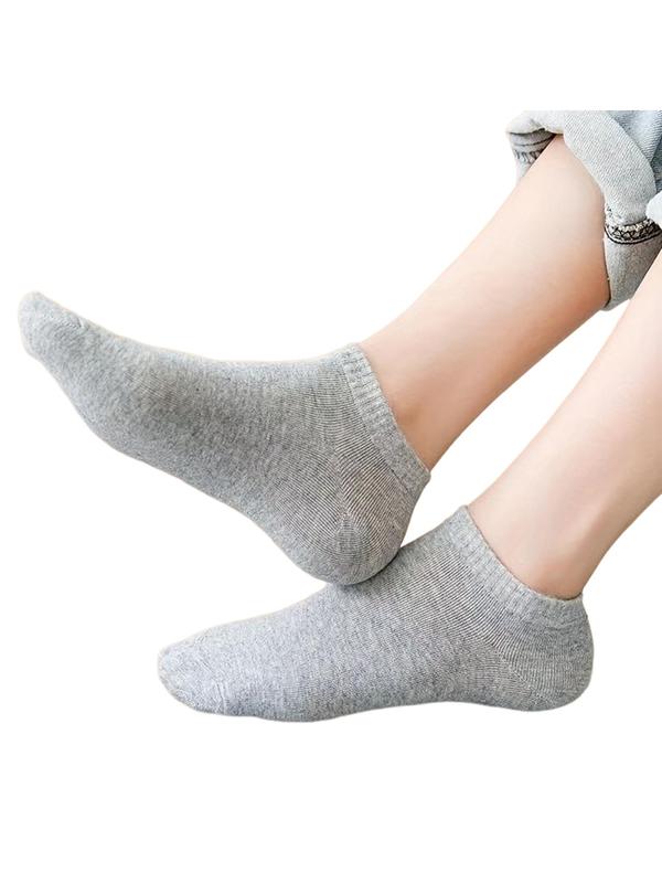 Unisex 20 Pairs Minimalist Solid Ankle Socks, Low Cut Comfy Breathable Socks for Women, Multipack Simple Basic Socks for Daily Wear, Women's Socks & Hosiery