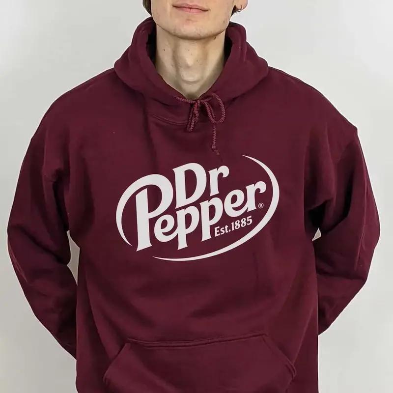 Dr Pepper 1885 Unisex Hoodie Sweatshirt, DrPepper Hoodie,Dr Pepper Sweatshirt, Dr PepperLover Gift, Soda Sweater, Dr Pepper Maroon Shirt