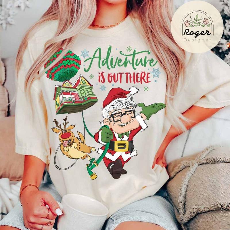 Adventure is out there Cartoon Up Christmas shirt, Carl Russel Balloon House Christmas shirt, Paradise Falls trip, Family shirt WJRP0