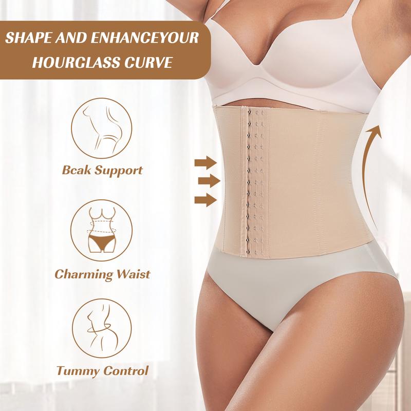 WERENA Women's Waist Trainer Corset Shapewear Tummy Control Waist Cincher Seamless Belly Band