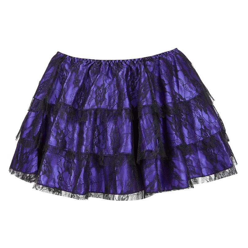 Sexy Layered Mesh Tulle Lace Mini Pleated Skirt Gothic Skirts Showgirl Party Dance Tutu Skirt Plus Size S-6XL Fabric Fit