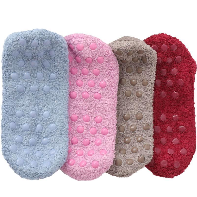 Women's Solid Color Fluffy Ankle Socks, 1 Pair Soft Comfy Warm Floor Socks for Fall & Winter, Women's Socks for Daily Wear