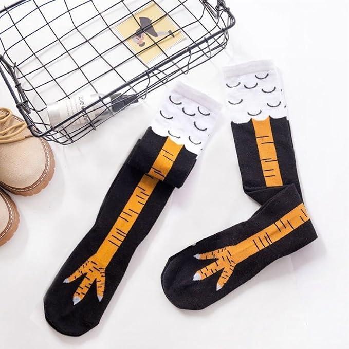 3 Pairs Chicken Leg Socks, 3D Chicken Socks, Funny Knee-High Chicken Feet Socks, Chicken Legs Socks,Funny Birthday Party Christmas Gifts Chicken Leg Socks For Men Women Kids