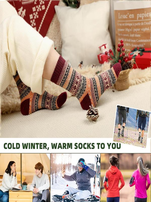 Women's All Over Print Mid-calf Socks, Casual Soft Comfy Breathable Socks for Fall & Winter, Women's Socks for Daily Wear