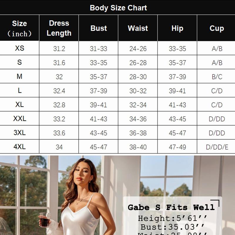 Avidlove Womenswear Satin Nightgown  Lingerie Dress  Elegant Sleepwear Mini Slip Chemise Nightwear