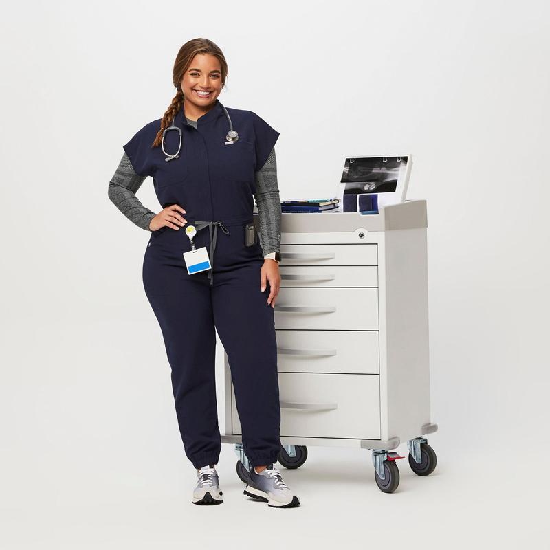 women's Navy Rafaela - Cargo ScrubJumpsuit™