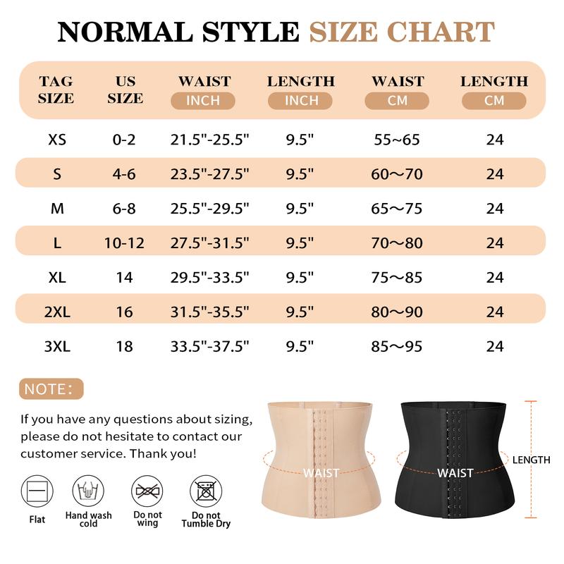 WERENA Women's Waist Trainer Corset Shapewear Tummy Control Waist Cincher Seamless Belly Band