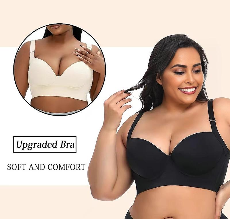 Back Smoothing Bra Push Up Bra Hide Back No Underwear Simple Full Coverage ComfortSeamless Bra Breathable Bra Womenswear Lady to return to school Back-to-School Gift