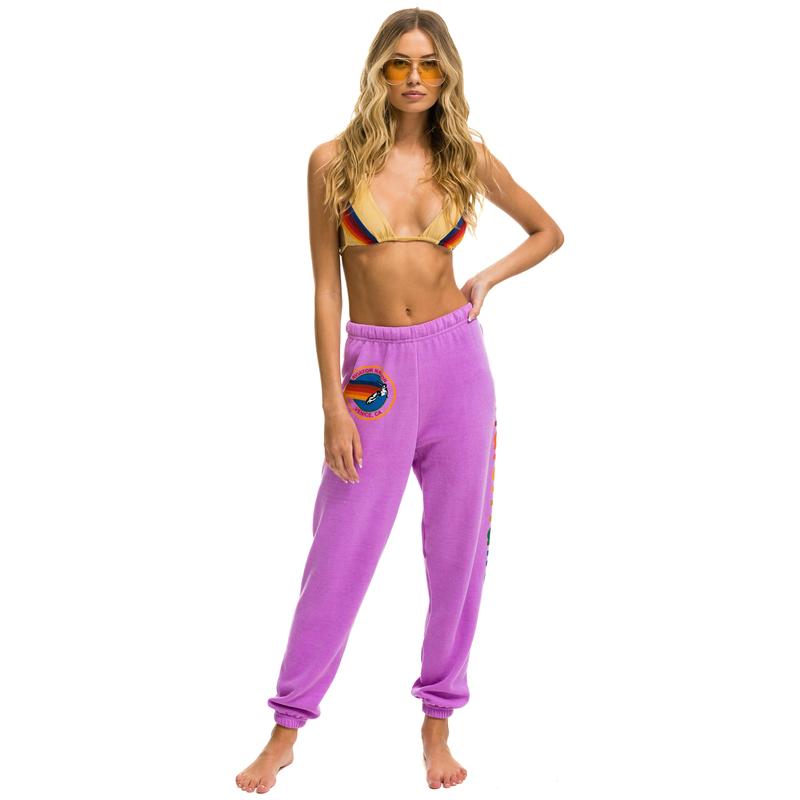 AVIATOR NATION SWEATPANTS - NEON PURPLE