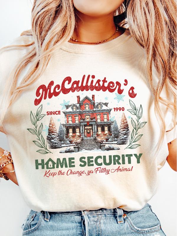 McCallister's Home Security ~ Unisex Apparel Relaxed Fit Printed In The USA Clothing Womenswear Casual and Comfortable