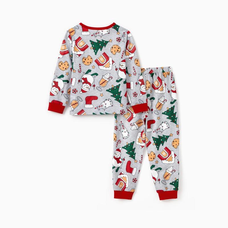 PatPat Christmas Pajamas Family Matching Allover Gingerbread House Pattern Pajamas Sets