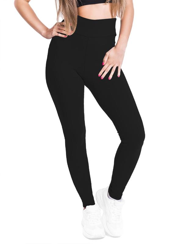 Women's Solid High Waist Leggings, Casual Comfy Skinny Pants for Daily Wear, Ladies Bottoms for All Seasons