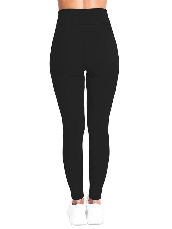 Women's Solid High Waist Leggings, Casual Comfy Skinny Pants for Daily Wear, Ladies Bottoms for All Seasons