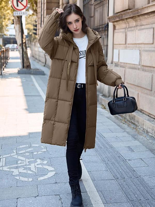 [US SELLER] 2024 Premium New winter coats for women Classic Hooded Long Puffer Coat Casual Long Sleeve Basic Jackets