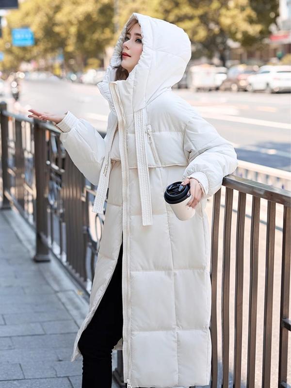 [US SELLER] 2024 Premium New winter coats for women Classic Hooded Long Puffer Coat Casual Long Sleeve Basic Jackets