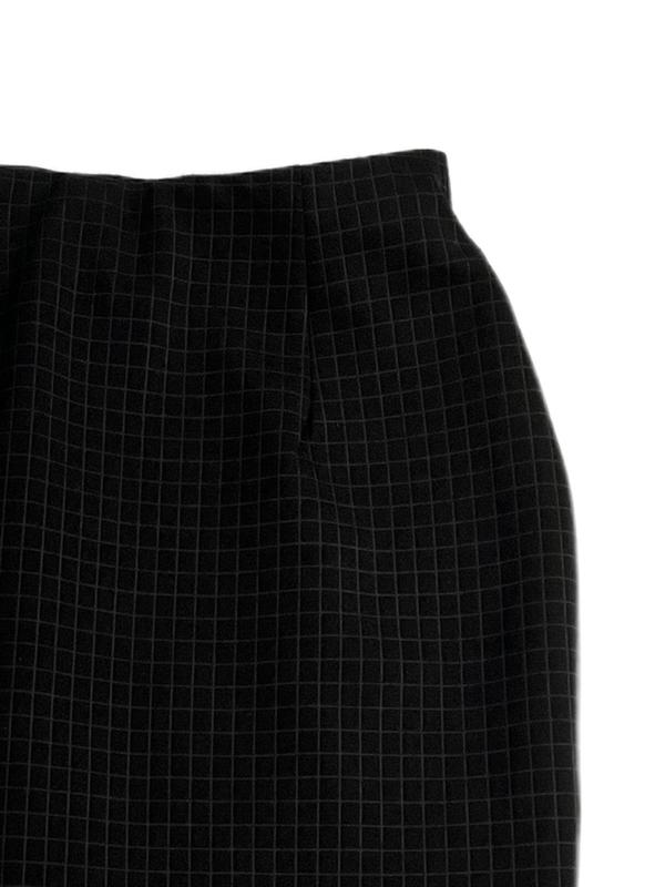 Women's Gingham Print Pencil Skirt, Fashion Casual Knee Length Skirt for Work Office Business, Ladies Bottoms for All Seasons