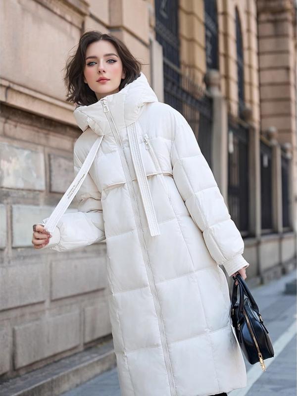 [US SELLER] 2024 Premium New winter coats for women Classic Hooded Long Puffer Coat Casual Long Sleeve Basic Jackets