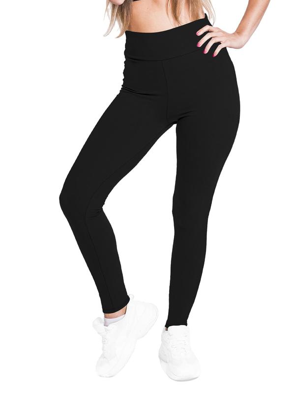 Women's Solid High Waist Leggings, Casual Comfy Skinny Pants for Daily Wear, Ladies Bottoms for All Seasons