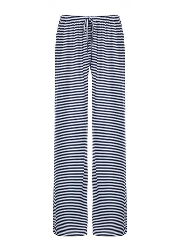 Women's Striped Print Tie Front Wide Leg Pants, Lady Comfort Casual Comfy Drop Waist Trousers for Fall, Pants for Women, Girl Clothes, Fashion Women's Bottoms for Daily Womenswear, Utah Girl Fits